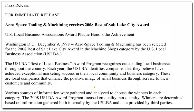USLBA Award